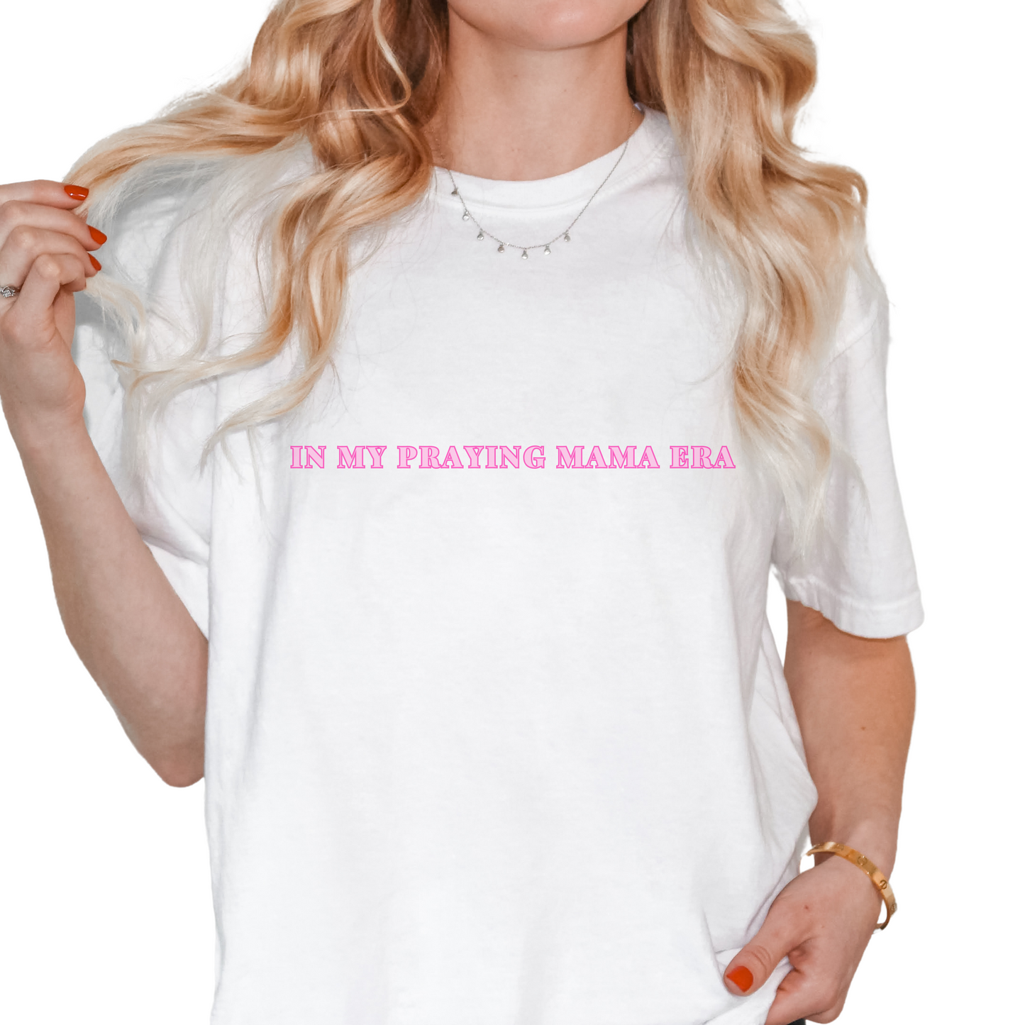 Praying Mama Embroidered Tee