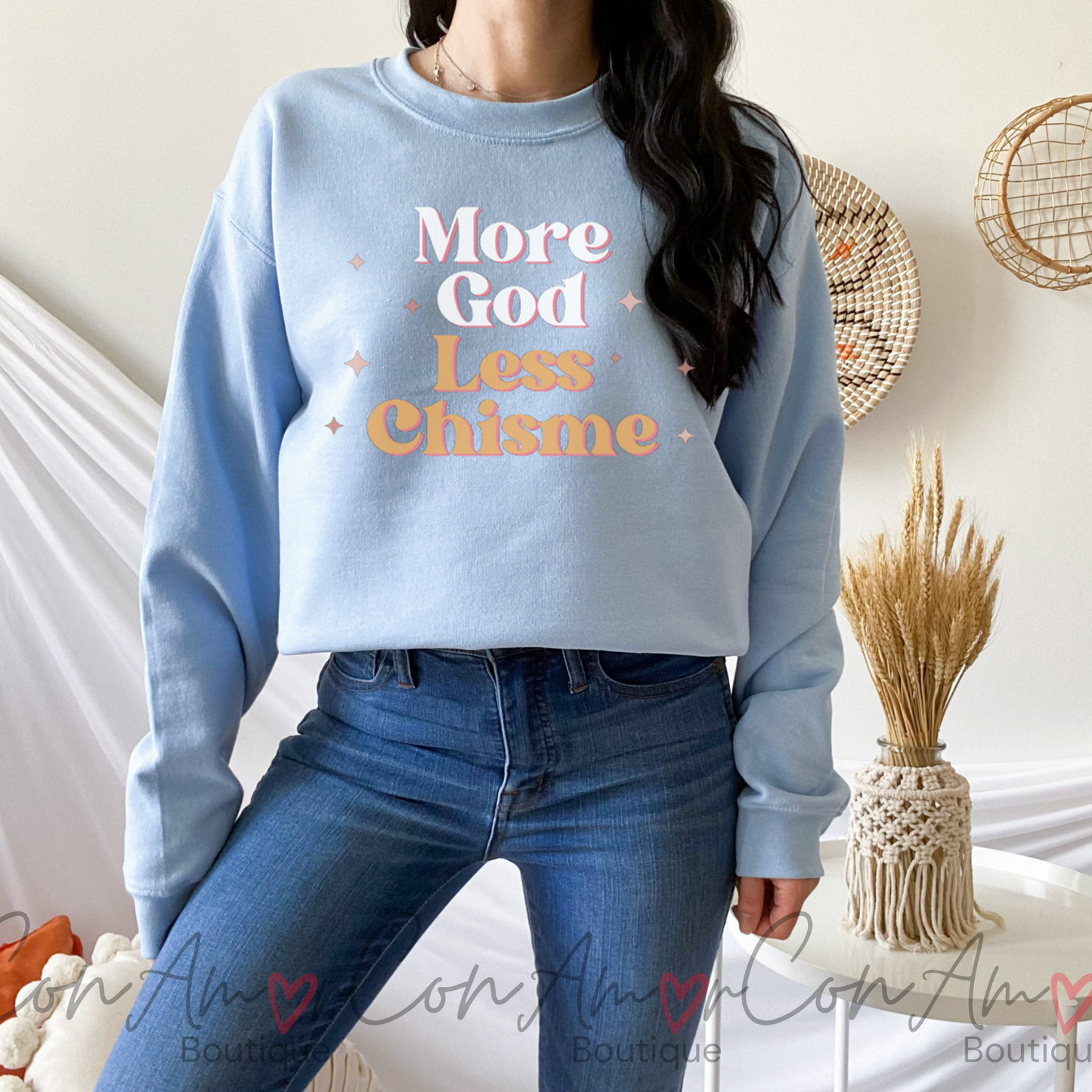 More God Less Chisme Sweater