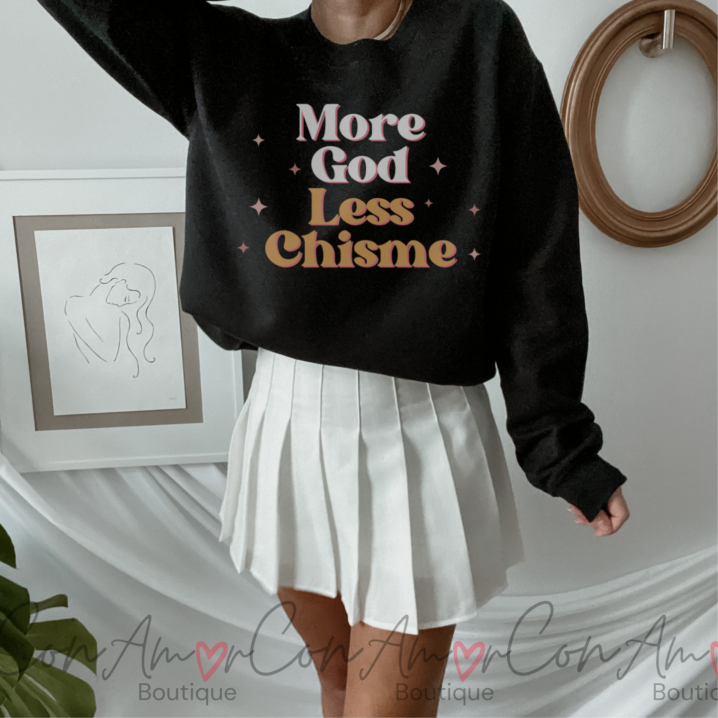 More God Less Chisme Sweater