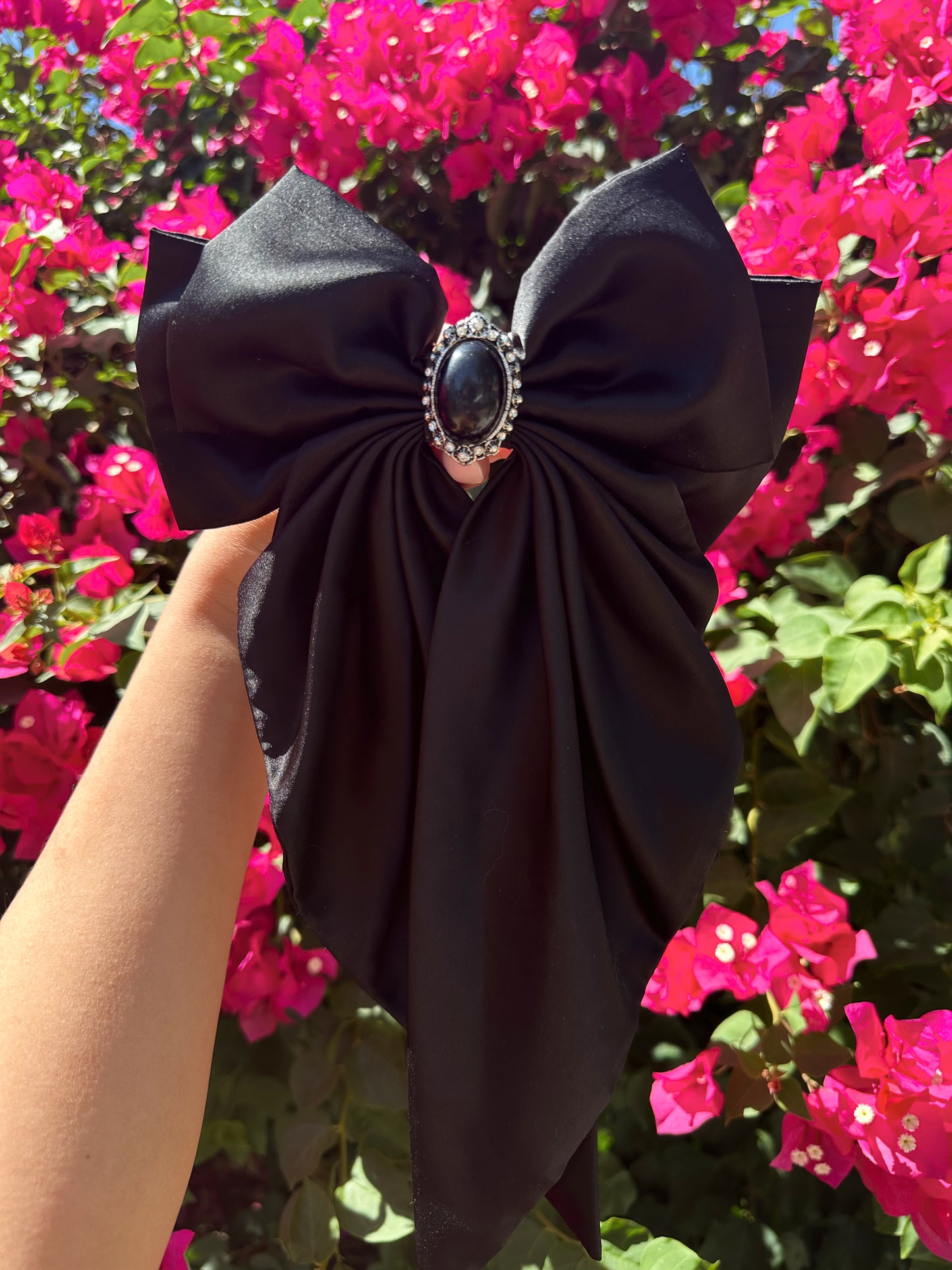 Adelita Bow - Black and Black