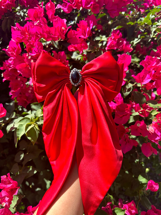 Adelita Bow - Red and Black