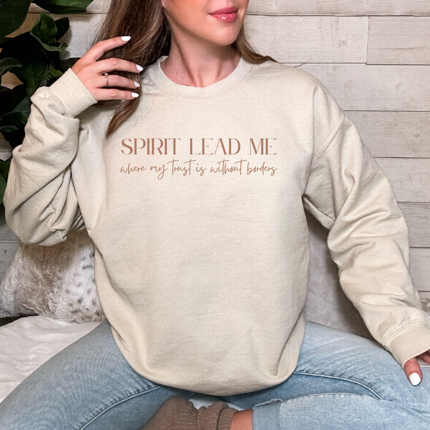 Spirit Lead Me Embroidered Sweater