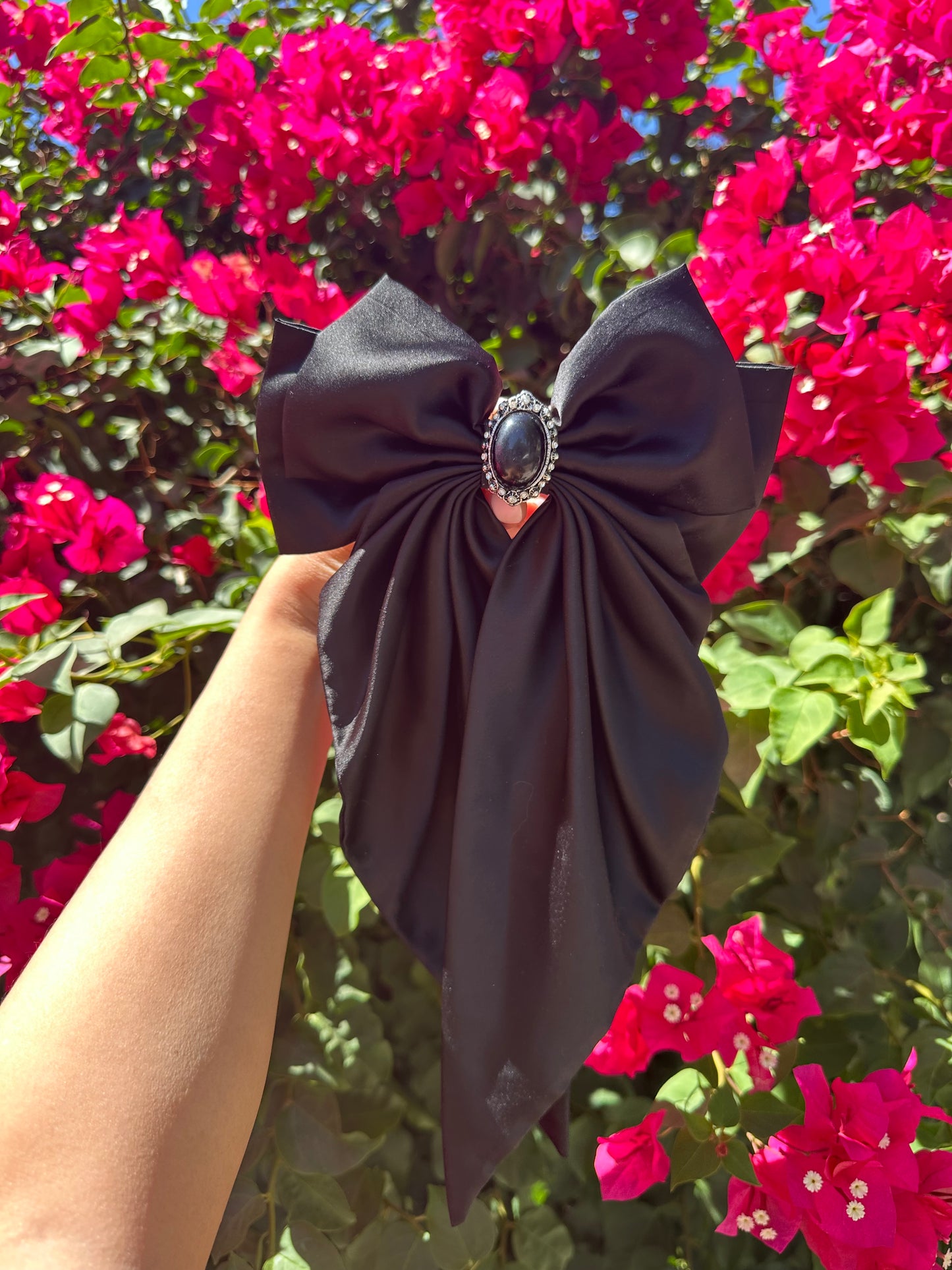 Adelita Bow - Black and Black