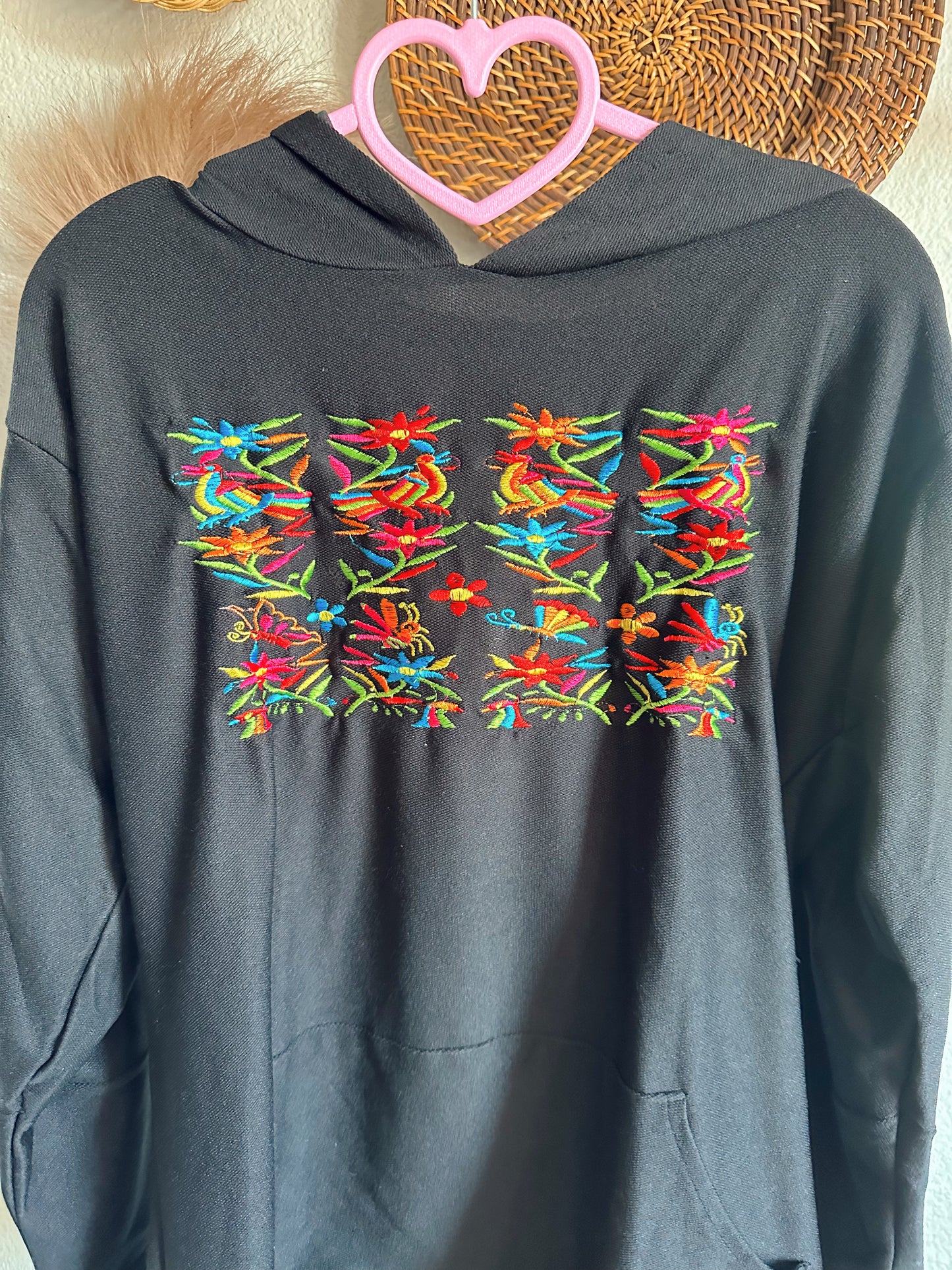 Embroidered Hoodie - Black