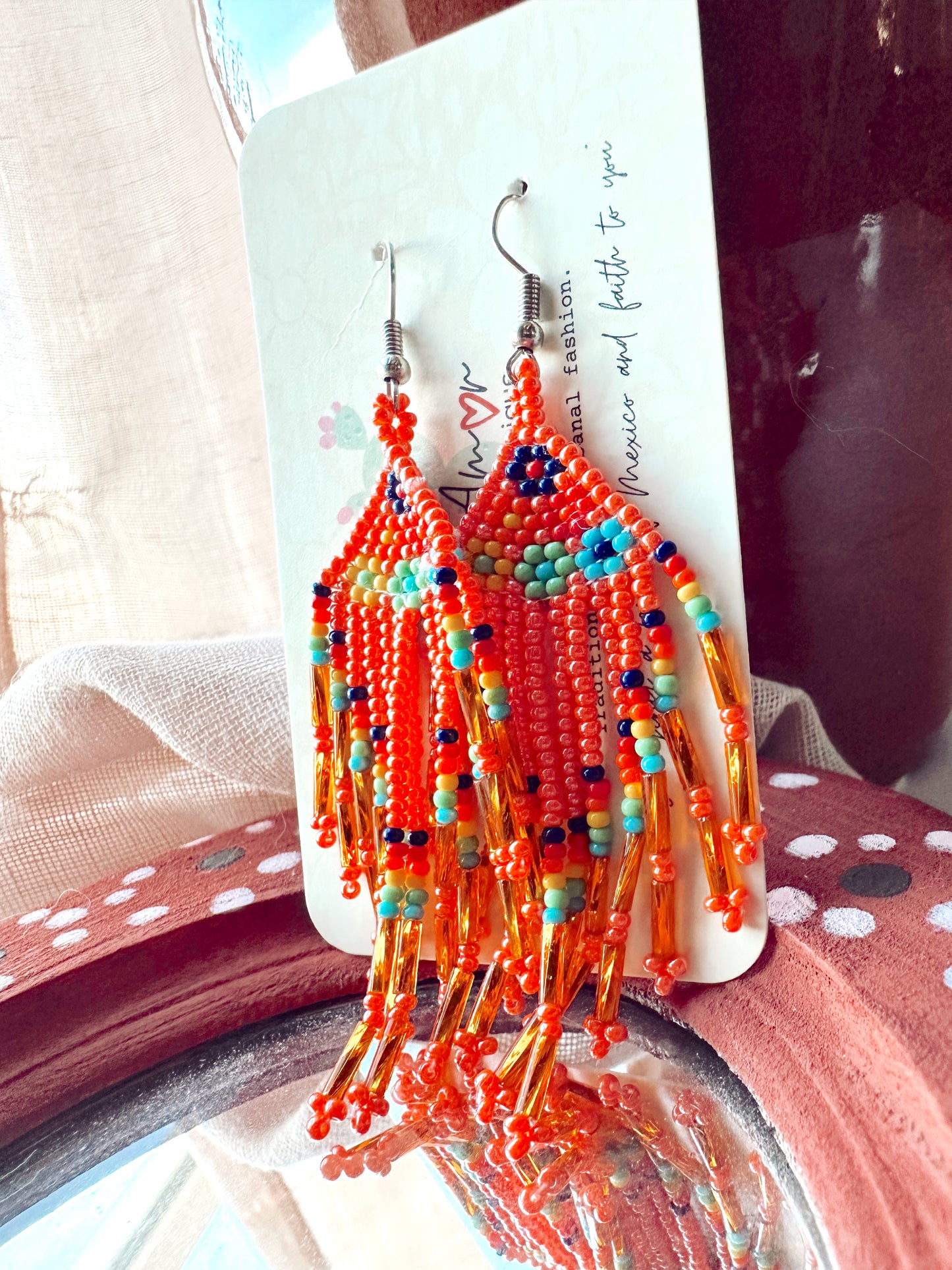 Handmade Huichol Earrings