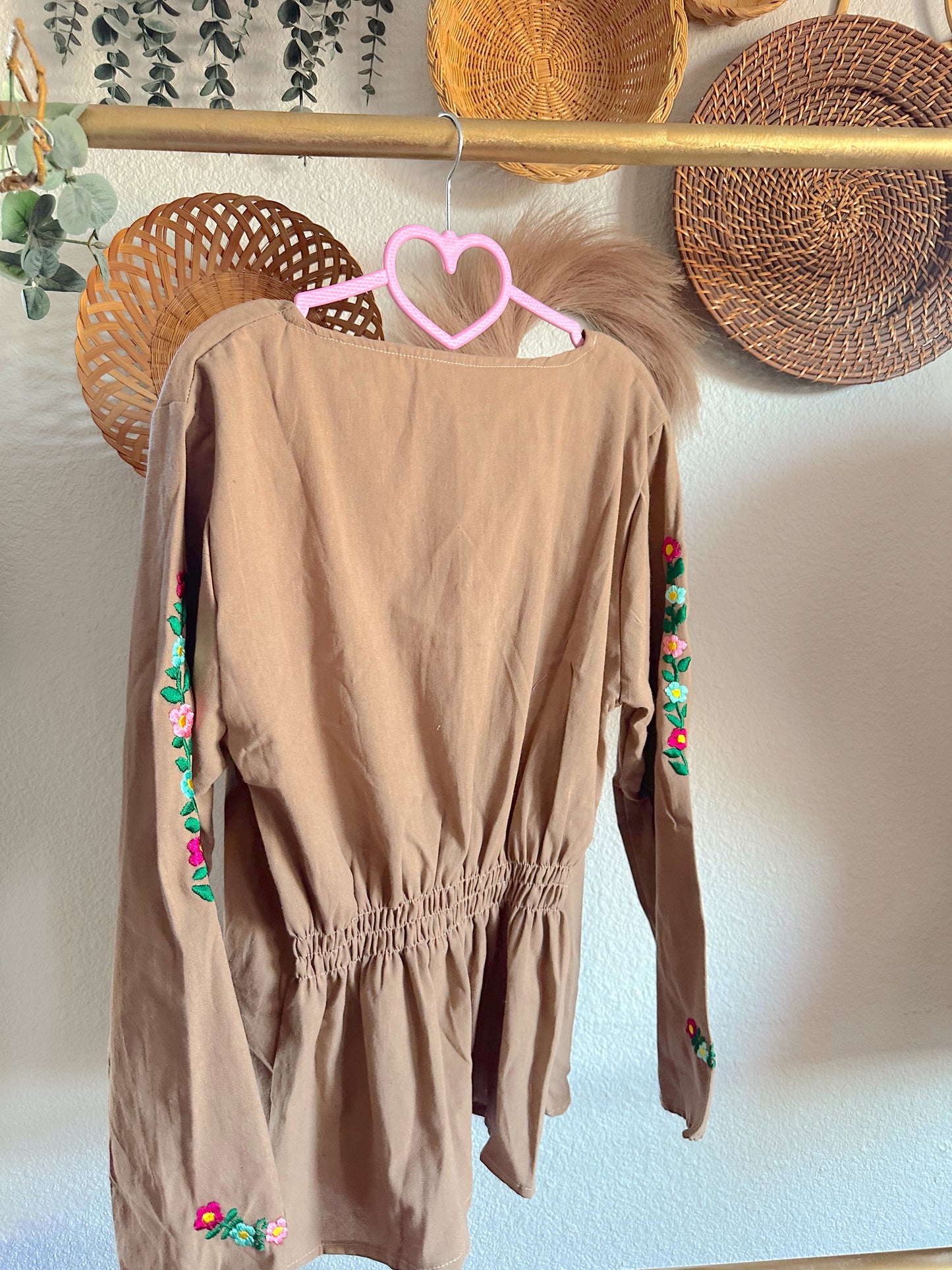 Olivia Long Sleeve Top - Brown