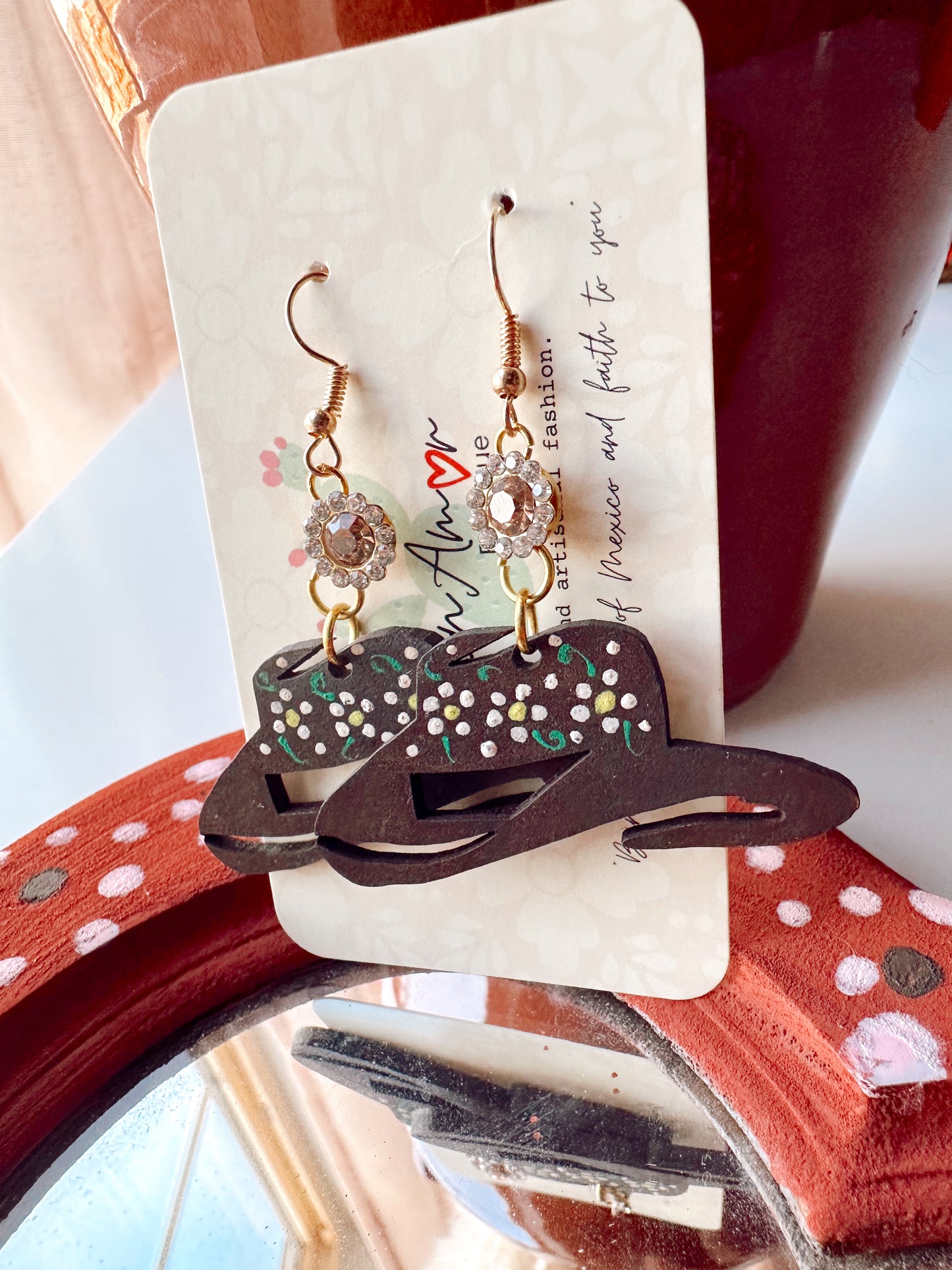 Handmade Earrings - Vaquera Hat